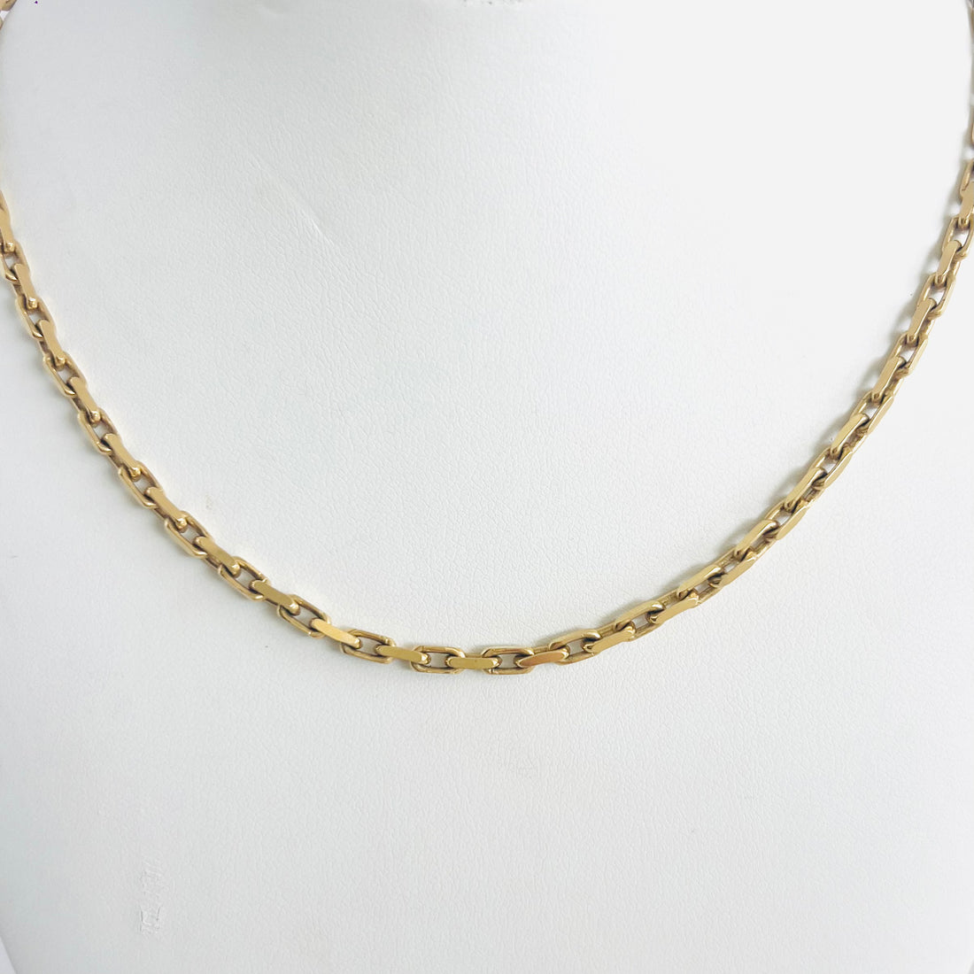14k paper clip chain necklace