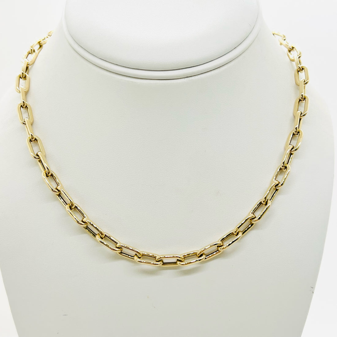 14k adjustable paper clip link chain