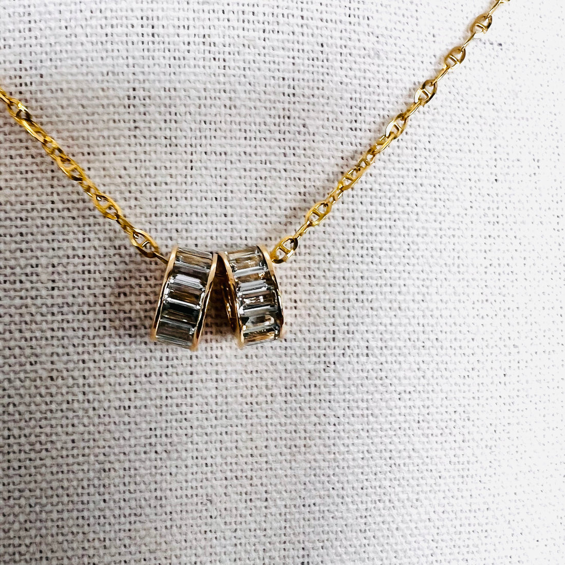 14k blue topaz baguette rondelle