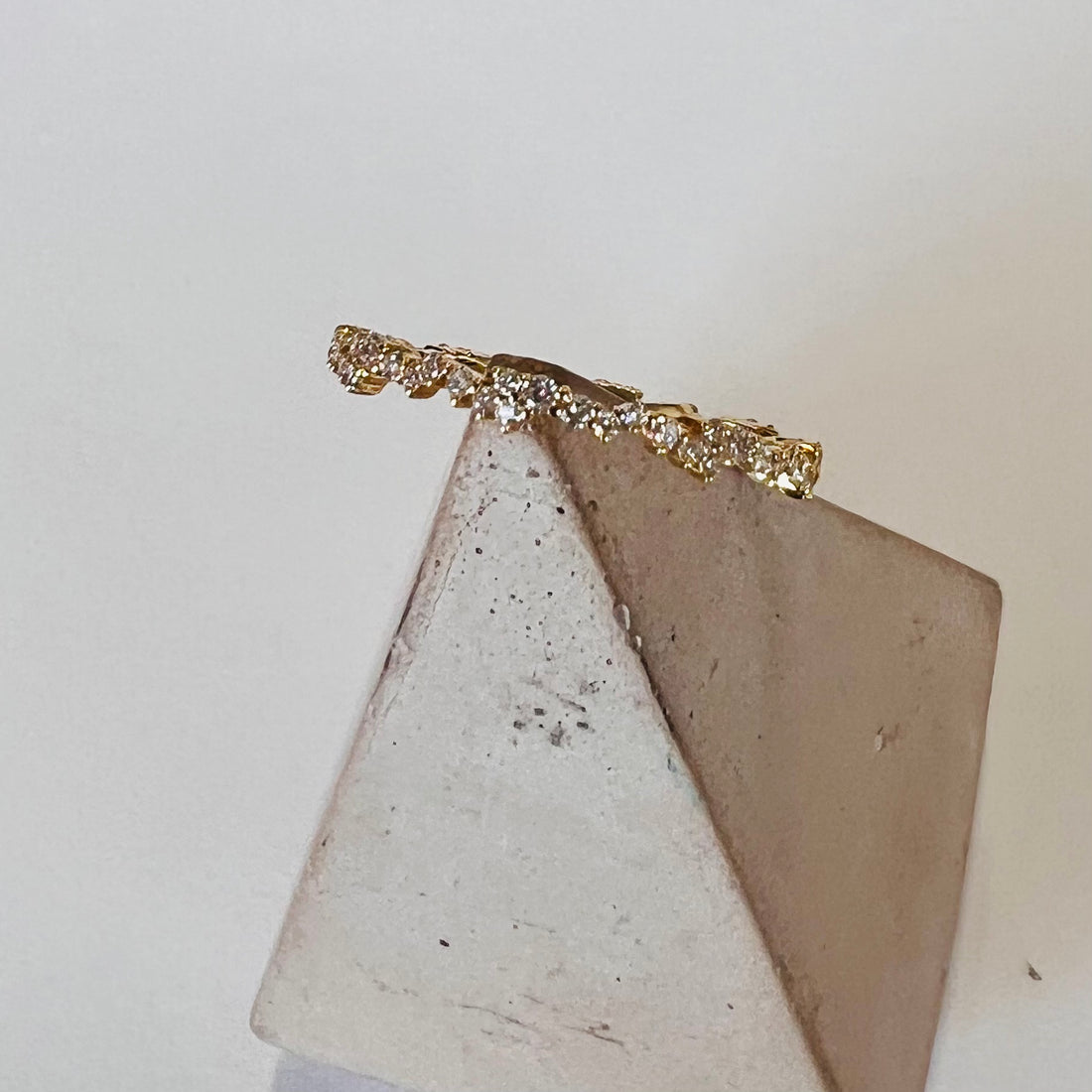 14k diamond pave cluster ring