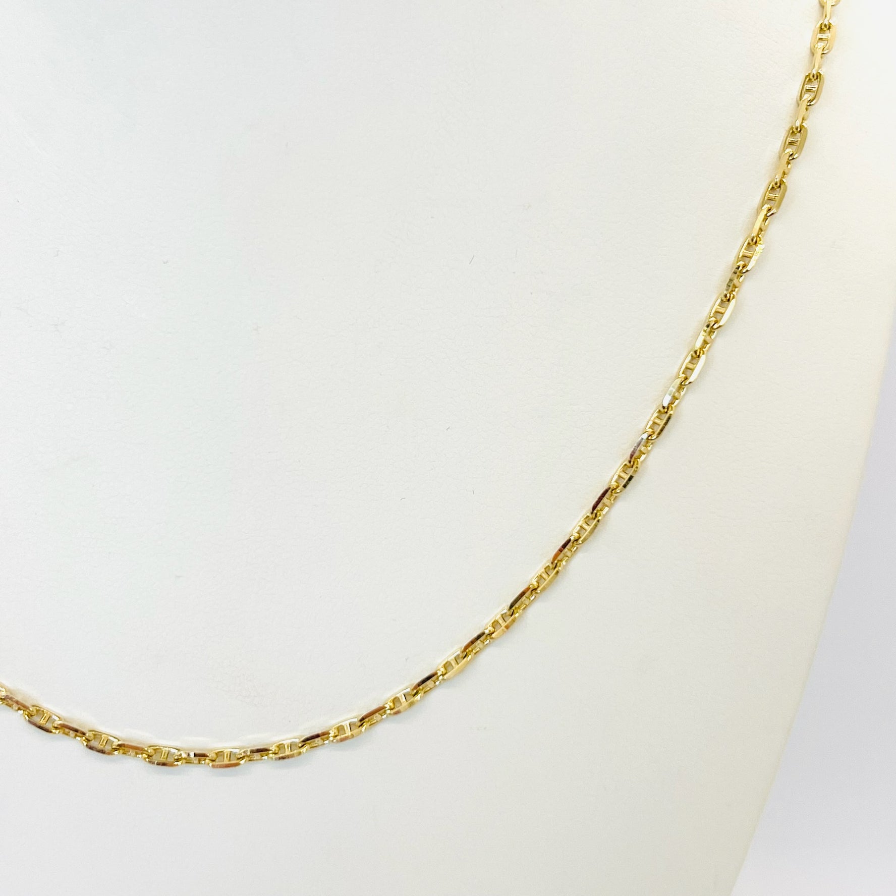 14k gold anchor chain necklace