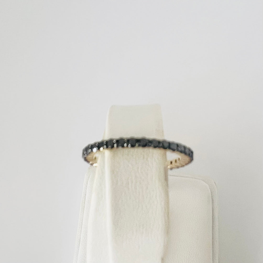 14k black diamond stacking band