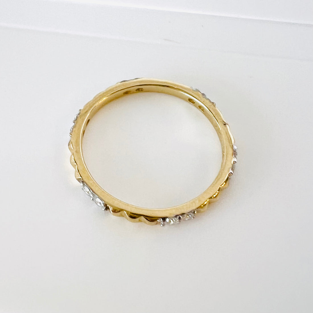 diamond pyramid eternity band