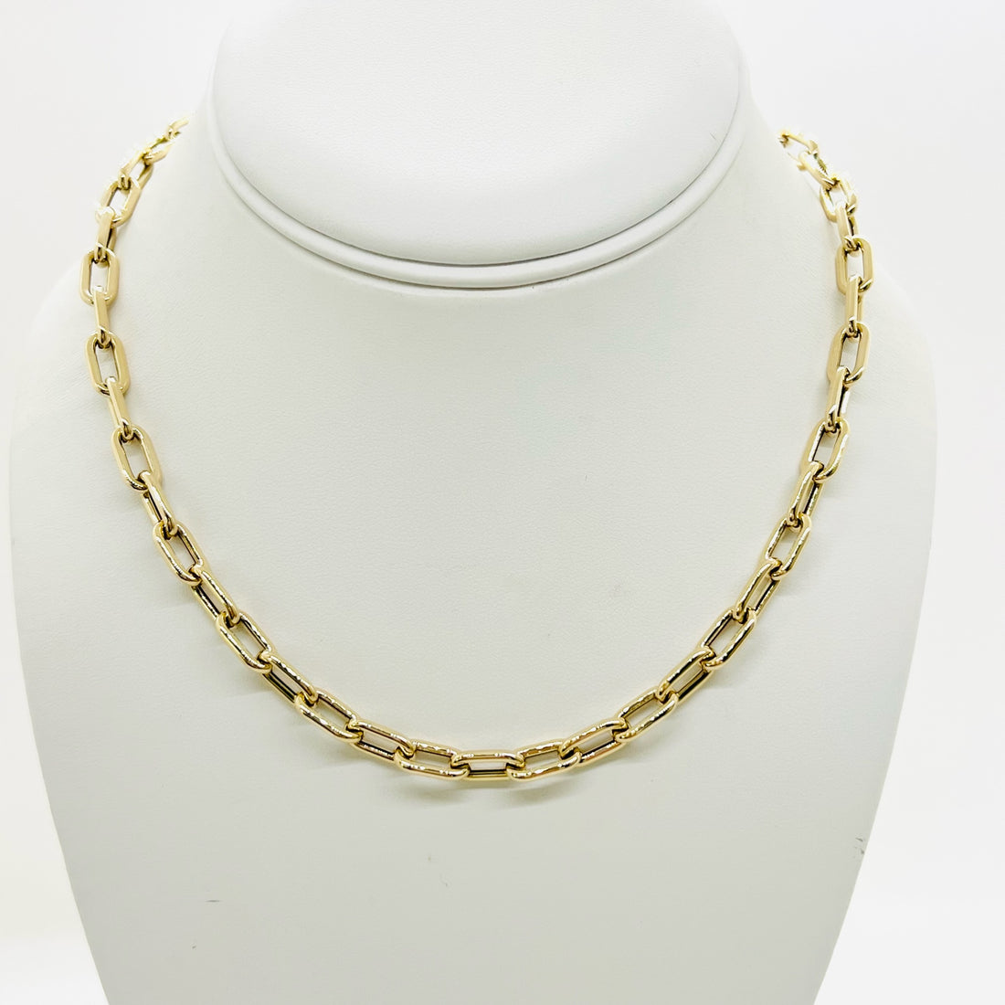 14k adjustable paper clip link chain