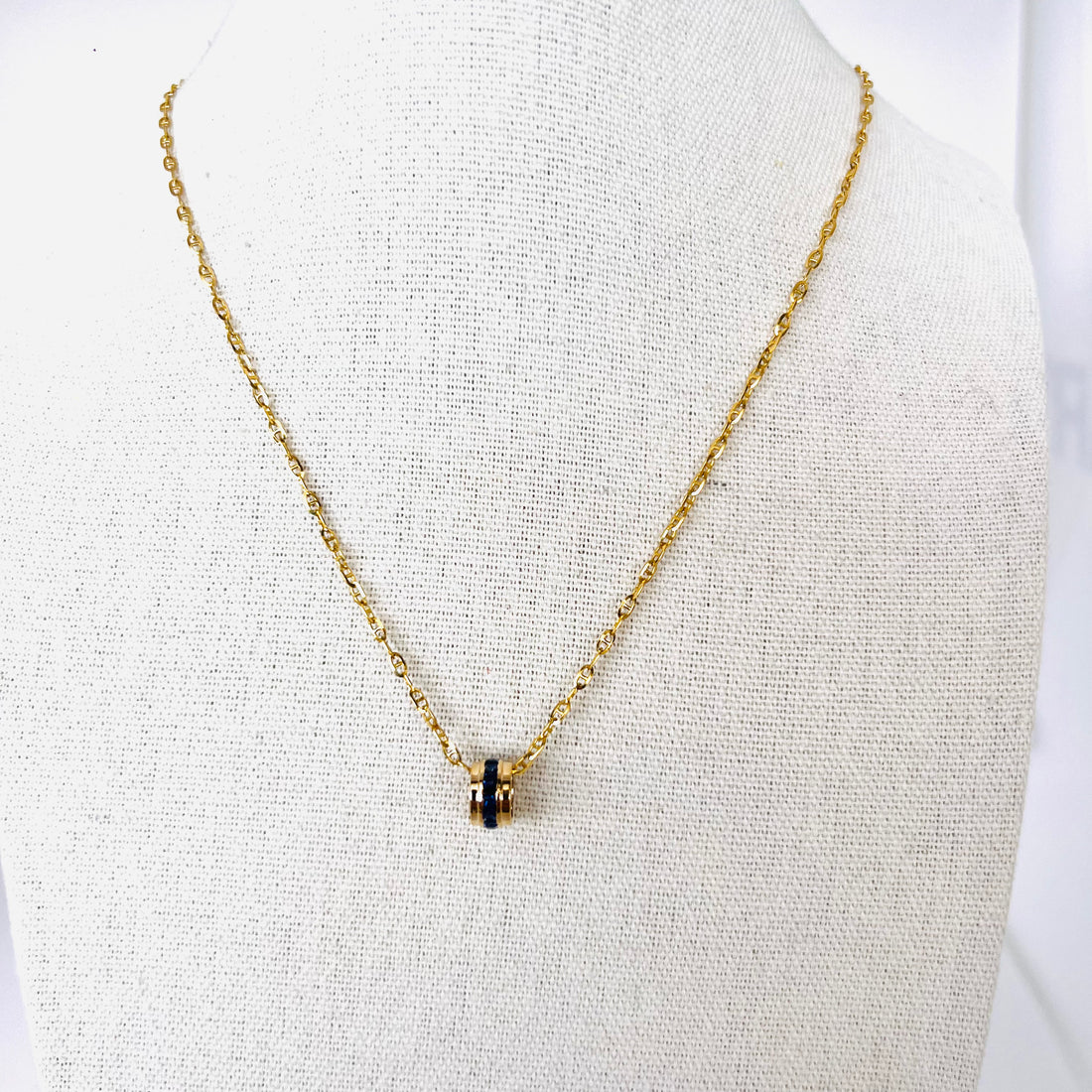 14k blue sapphire rondelle