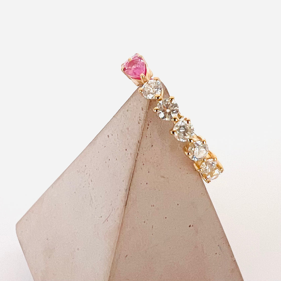 rich pink sapphire and diamond band