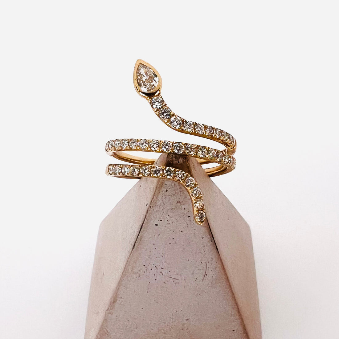 triple wrap snake ring