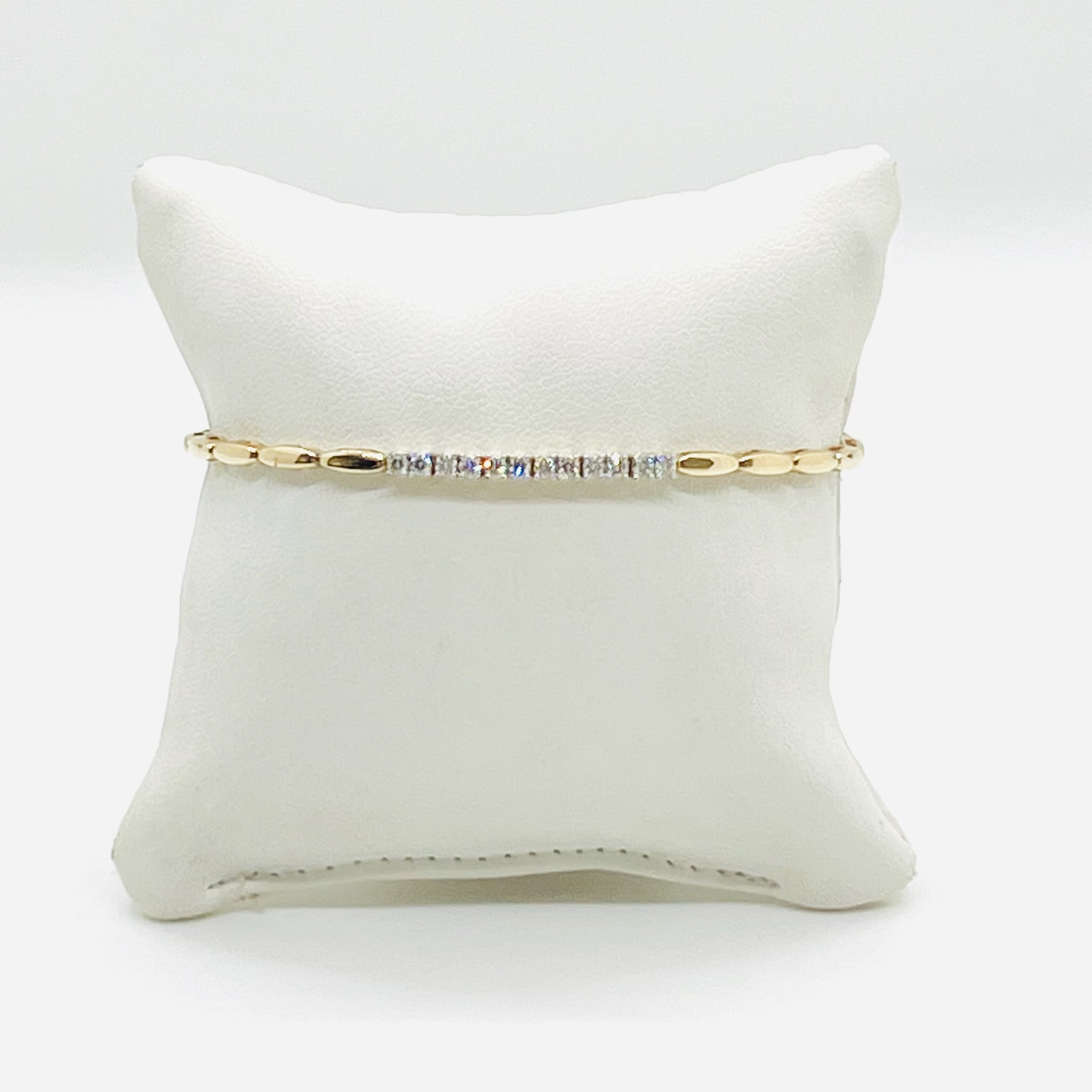 14k gold and diamond tennis bracelet