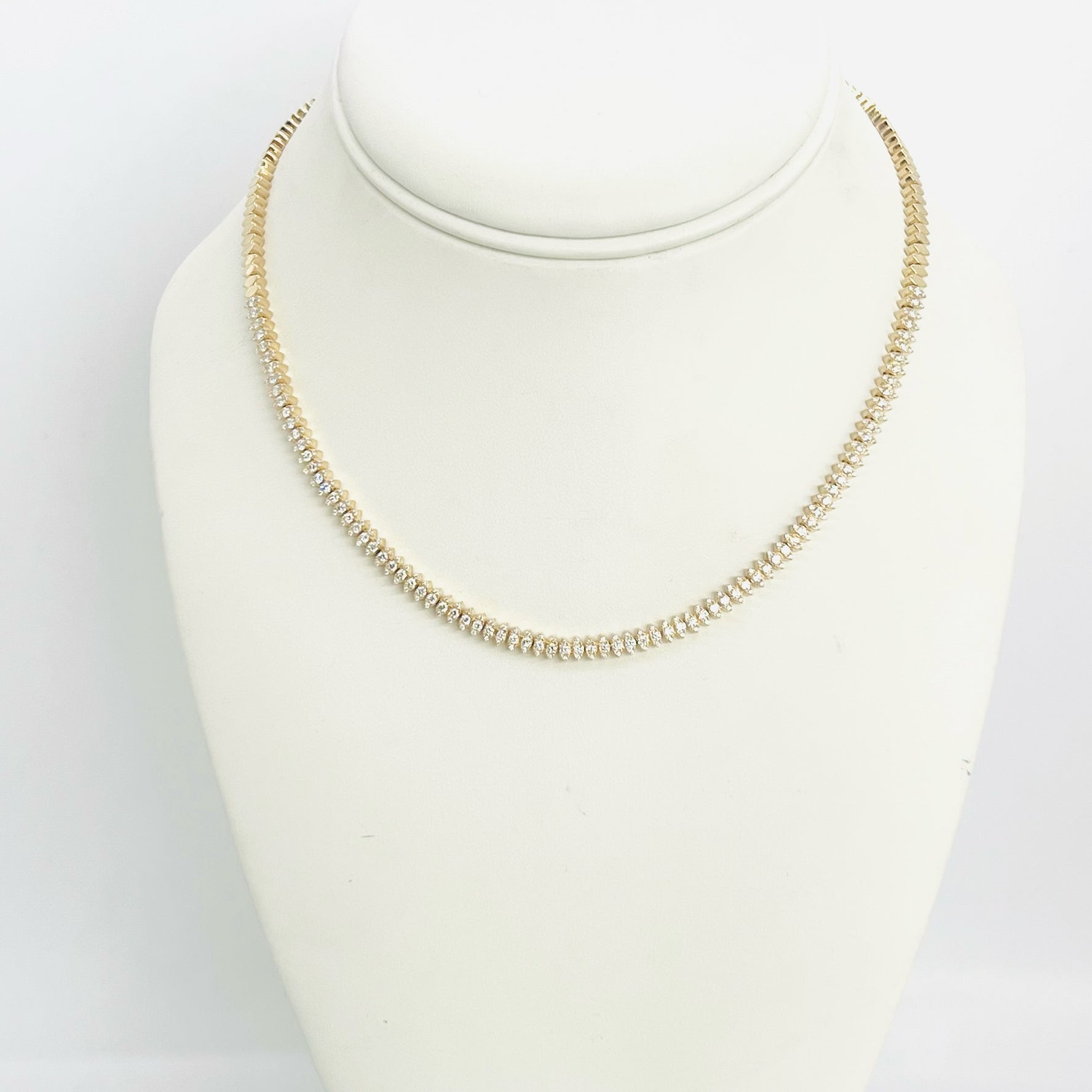 marquis shaped diamond tennis necklace