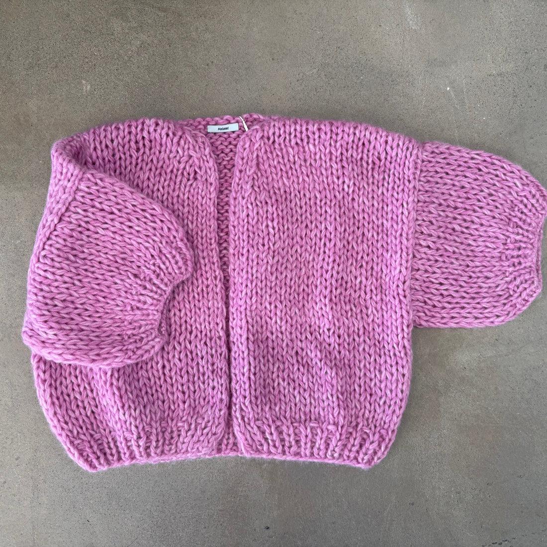Alpaca bomber cardigan in pink
