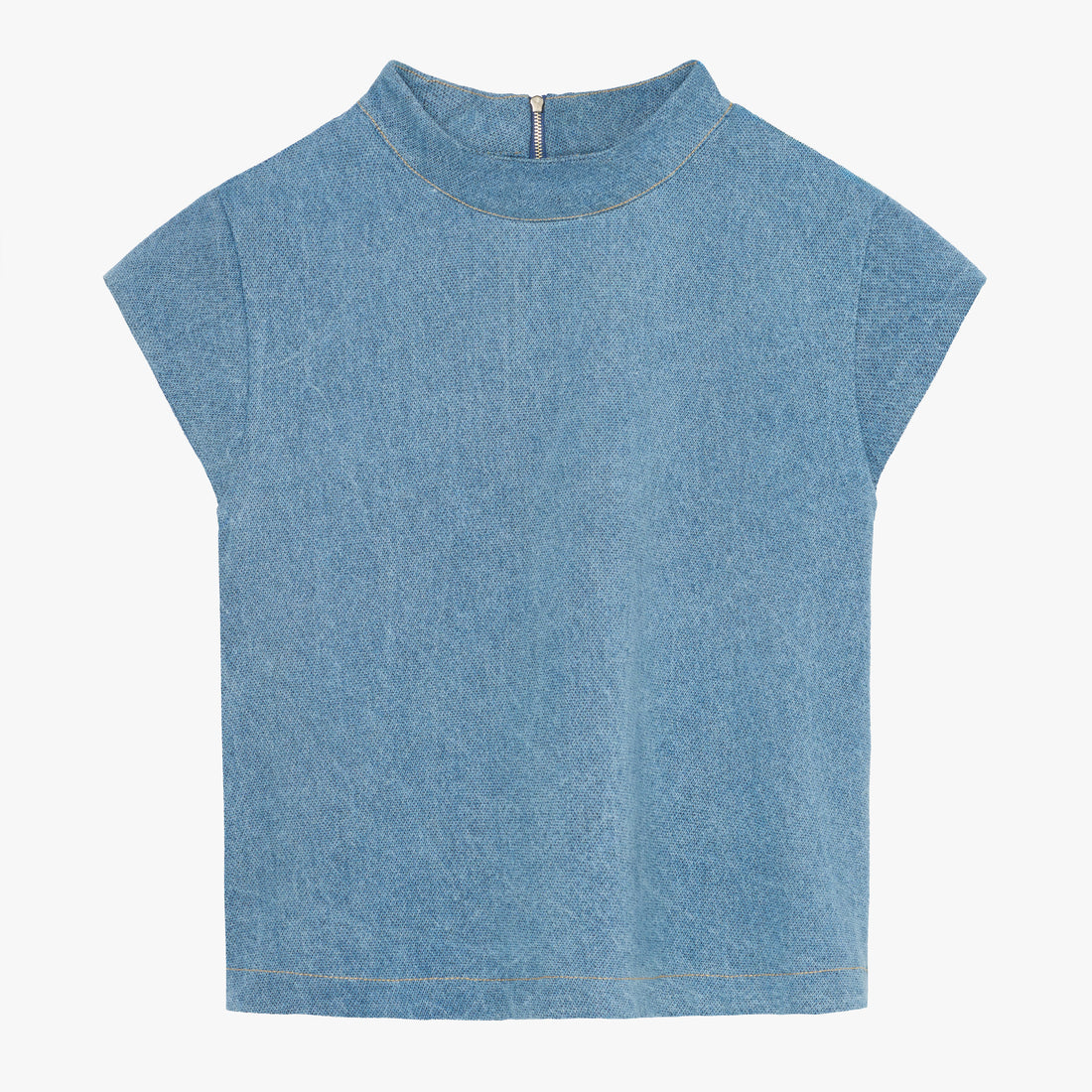 The AUDREY Top in Washed Denim