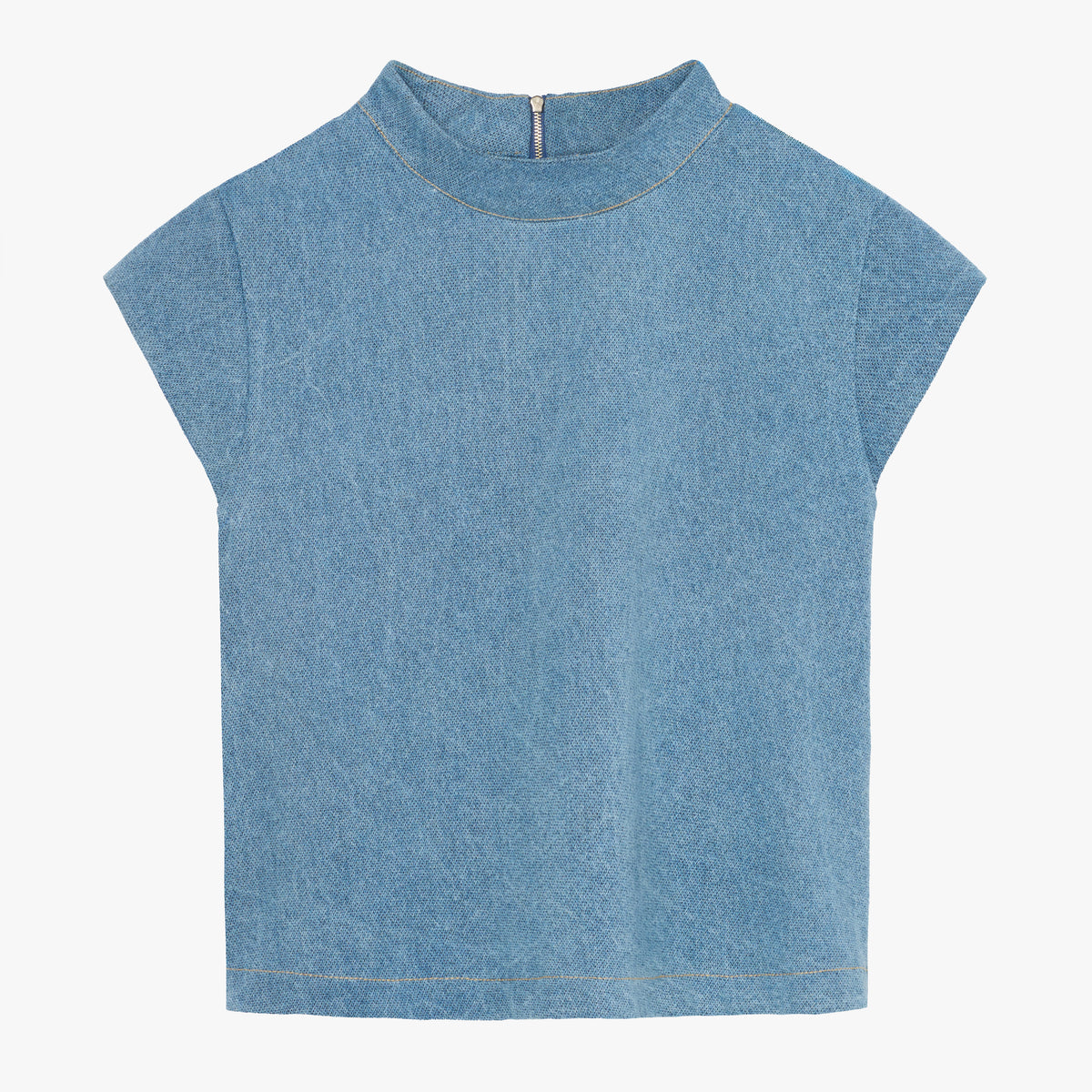 The AUDREY Top in Washed Denim