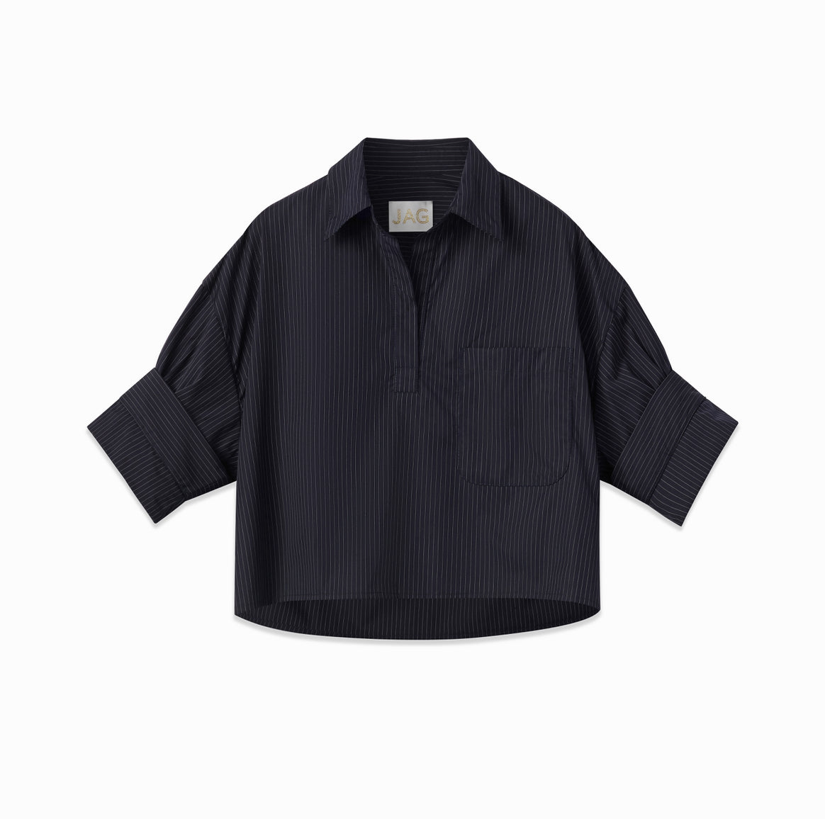 the ROSE top in pinstripe