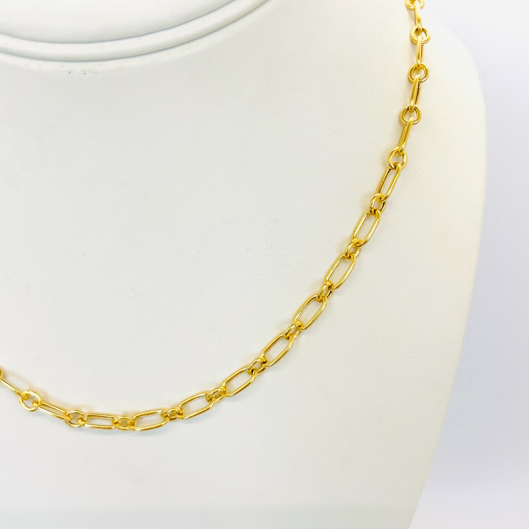 14k dual rolo link chain