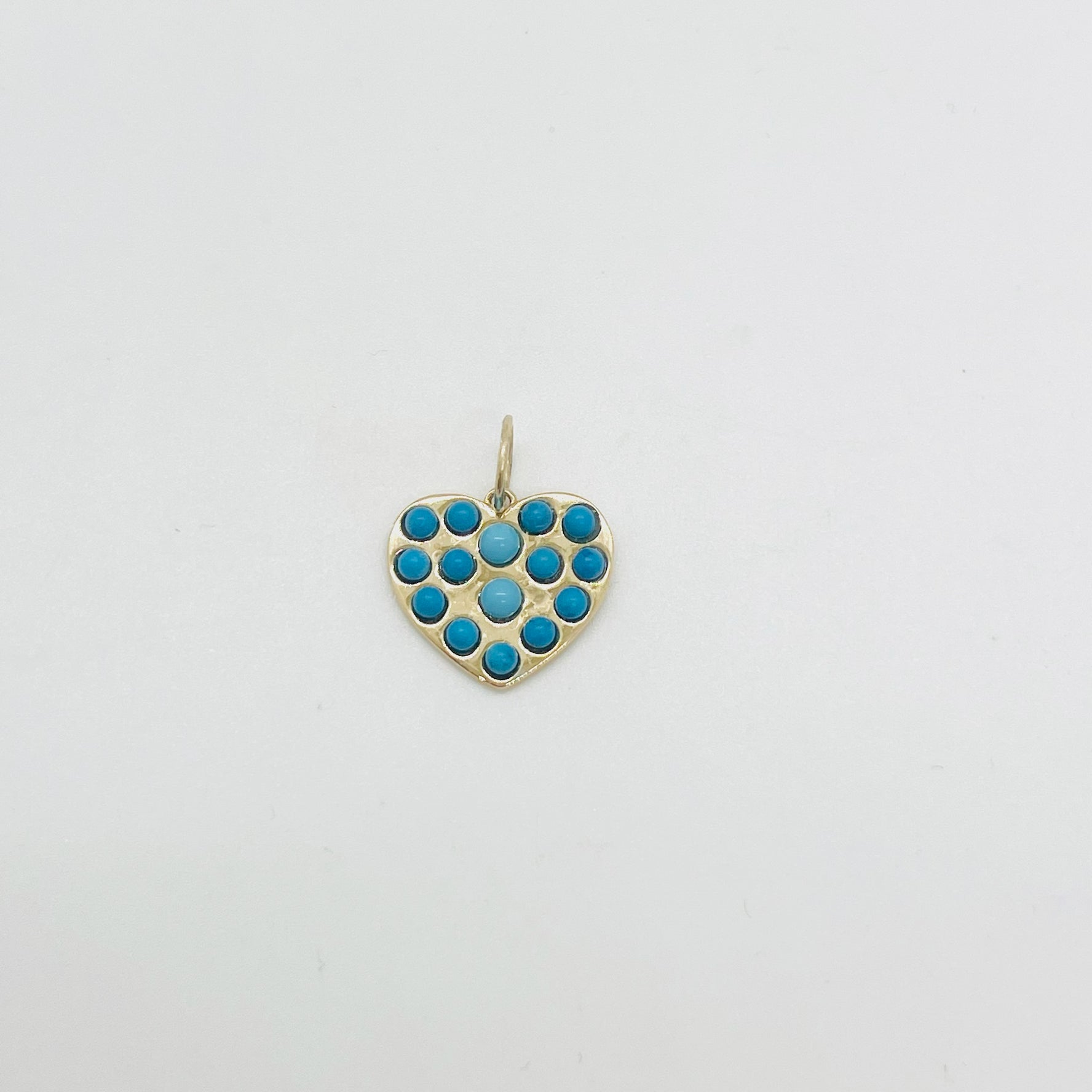 turquoise heart charm