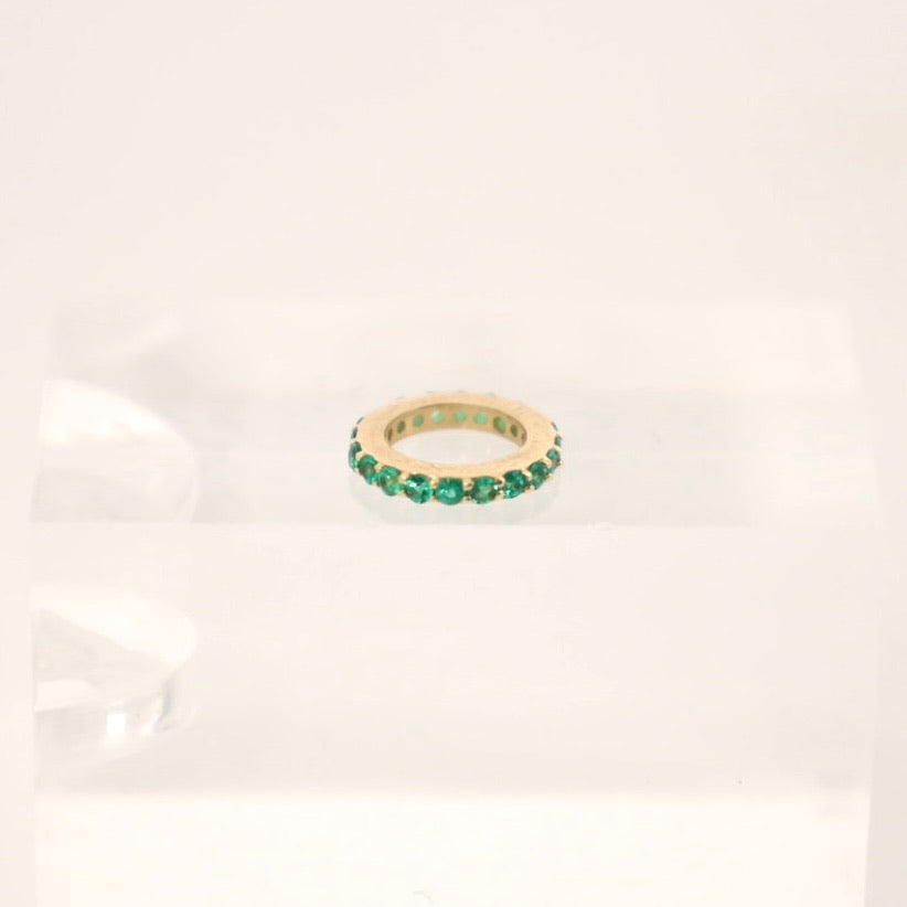 14k emerald rondelle