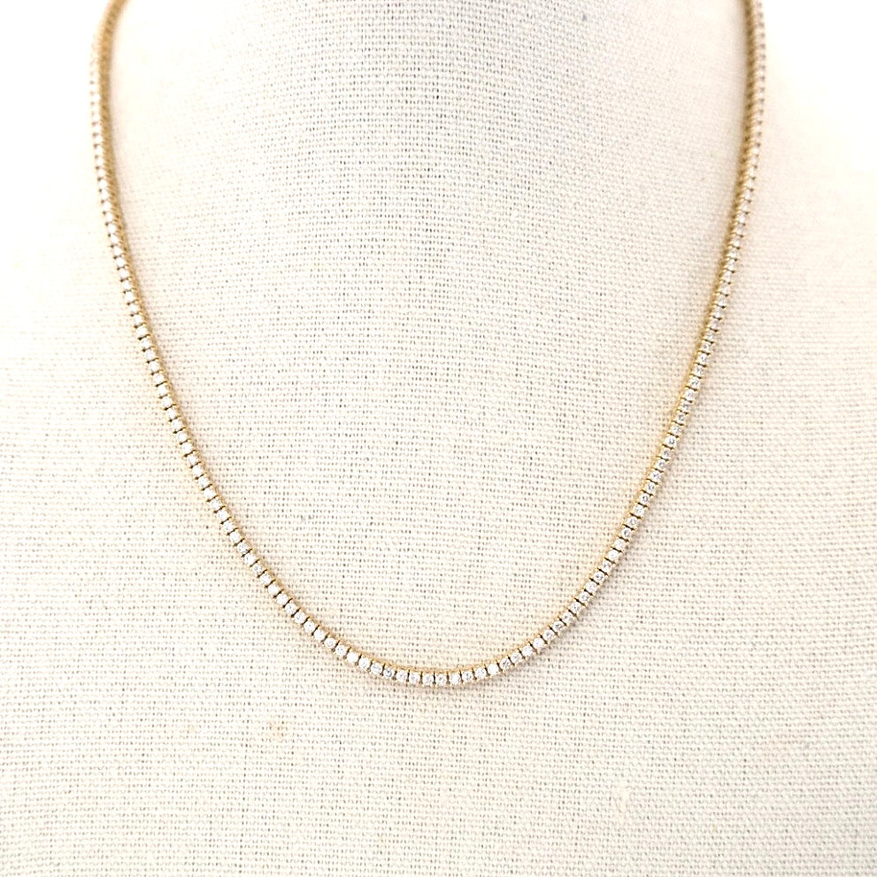 full length tennis necklace