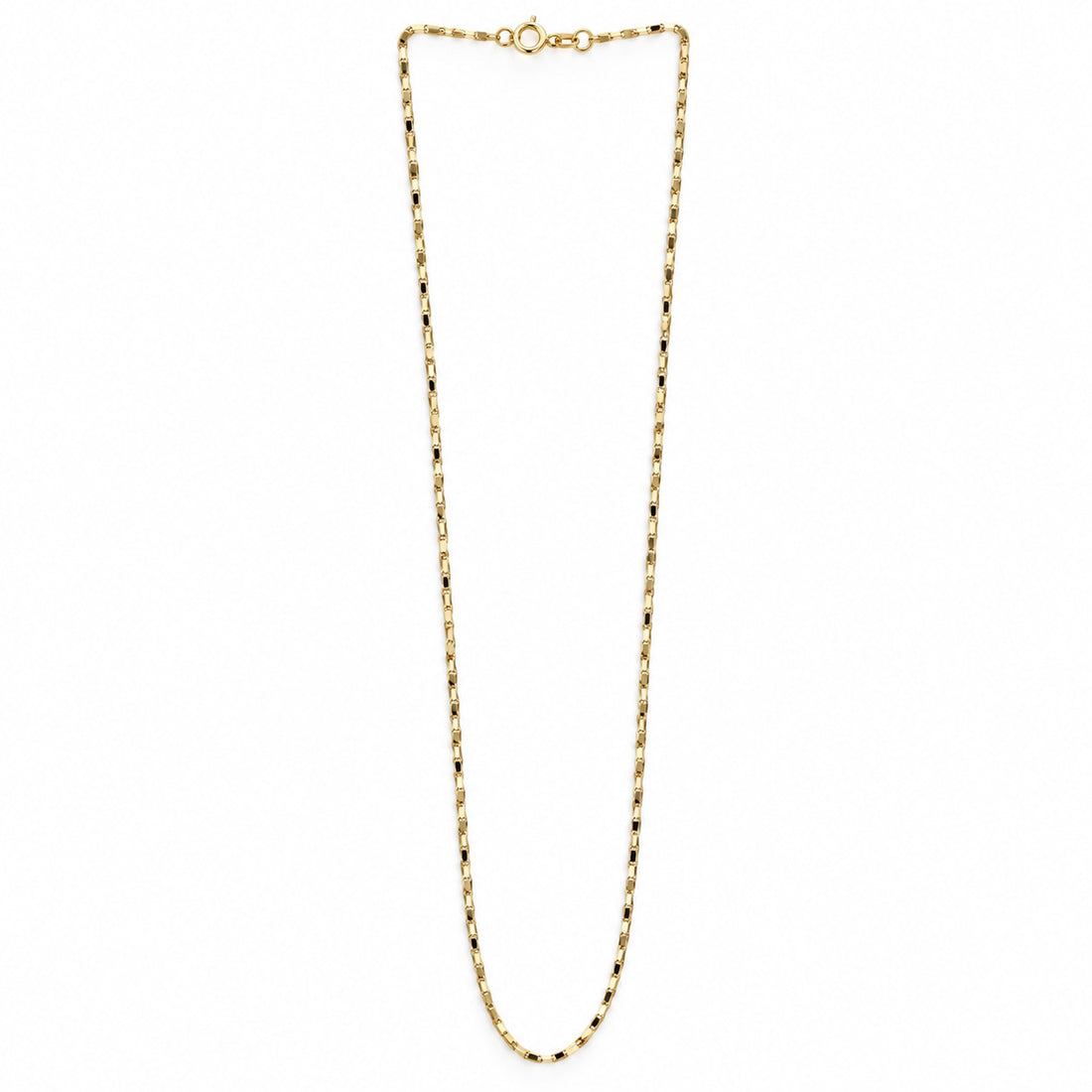14K Gold Faceted Bar Link Chain Necklace by JAG Jewelry and Goods, alternate view