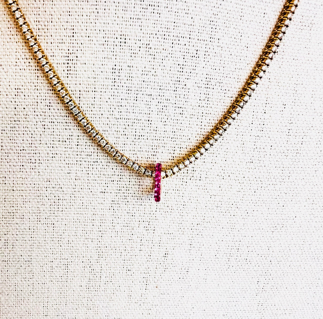 14k pink sapphire rondelle