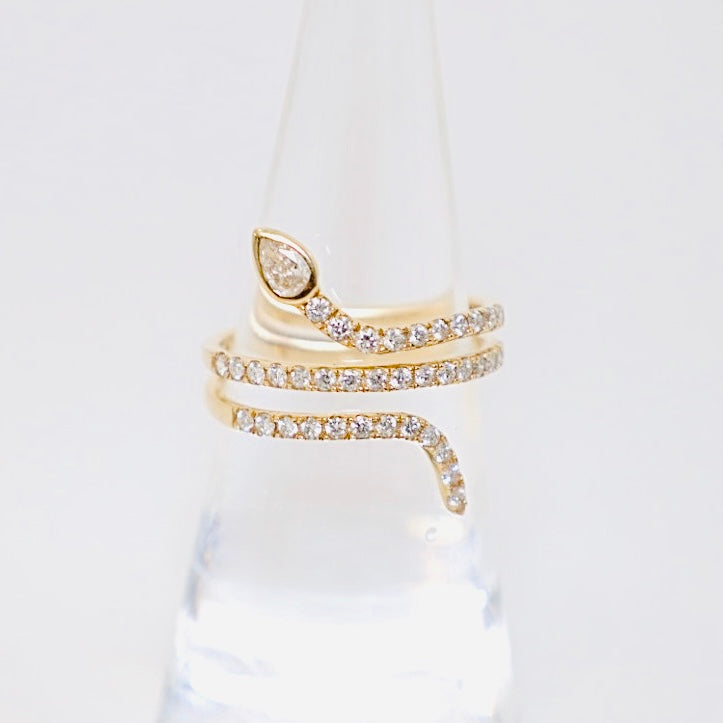 triple wrap snake ring
