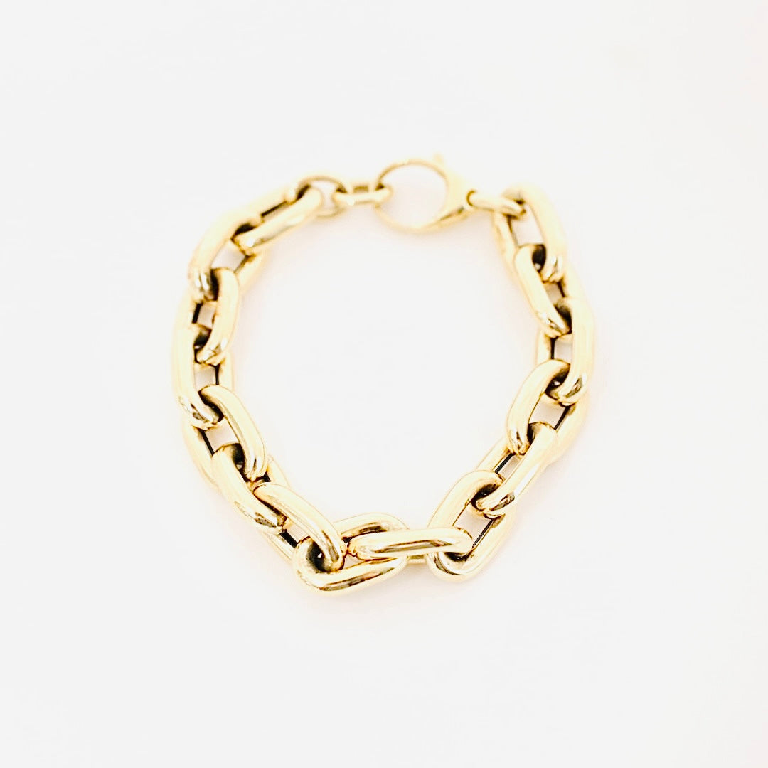 14k jumbo link bracelet