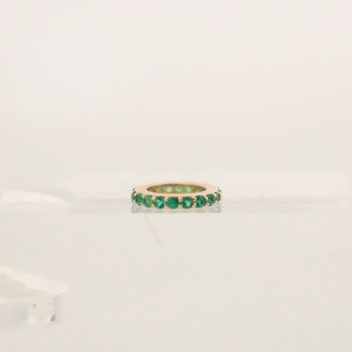 14k emerald rondelle