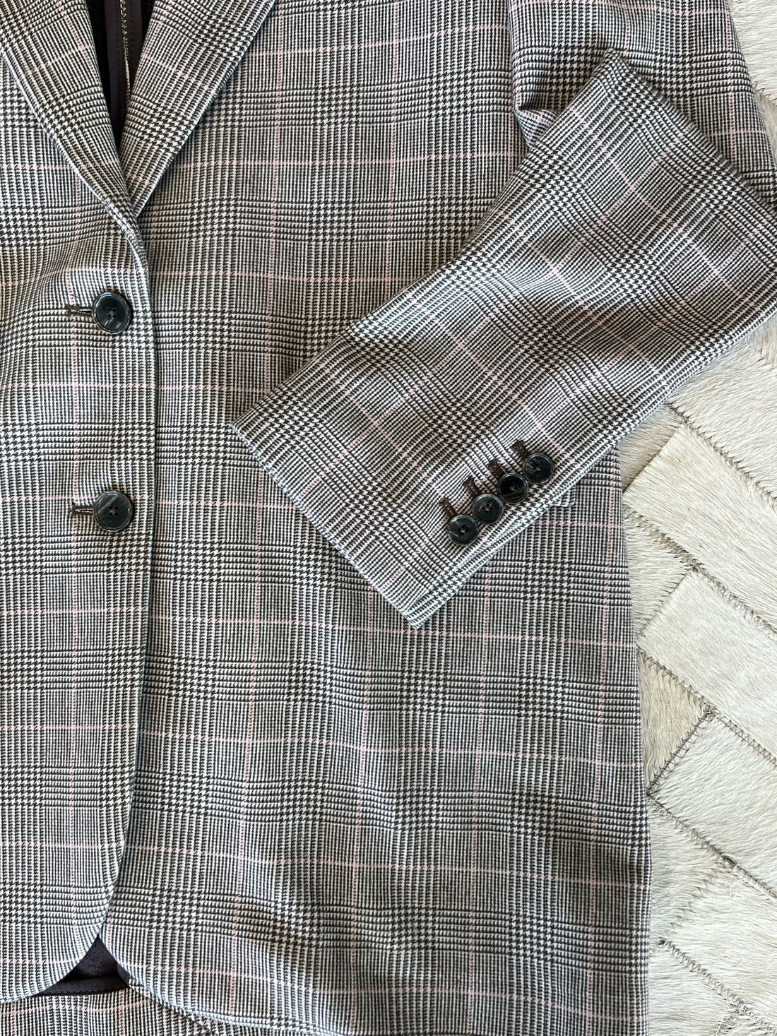 Houndstooth single breasted jacket
