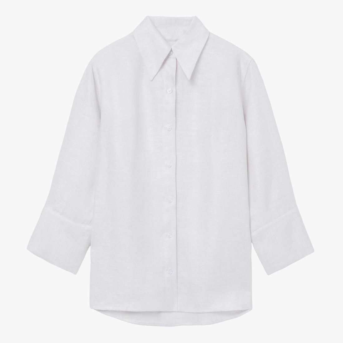 the HATTIE top in white linen
