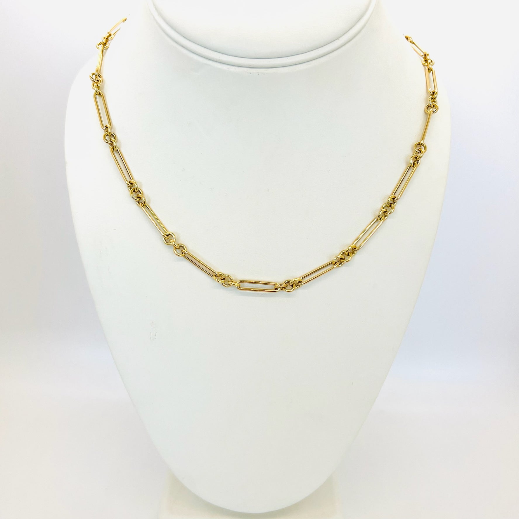 14k small nautical link chain necklace