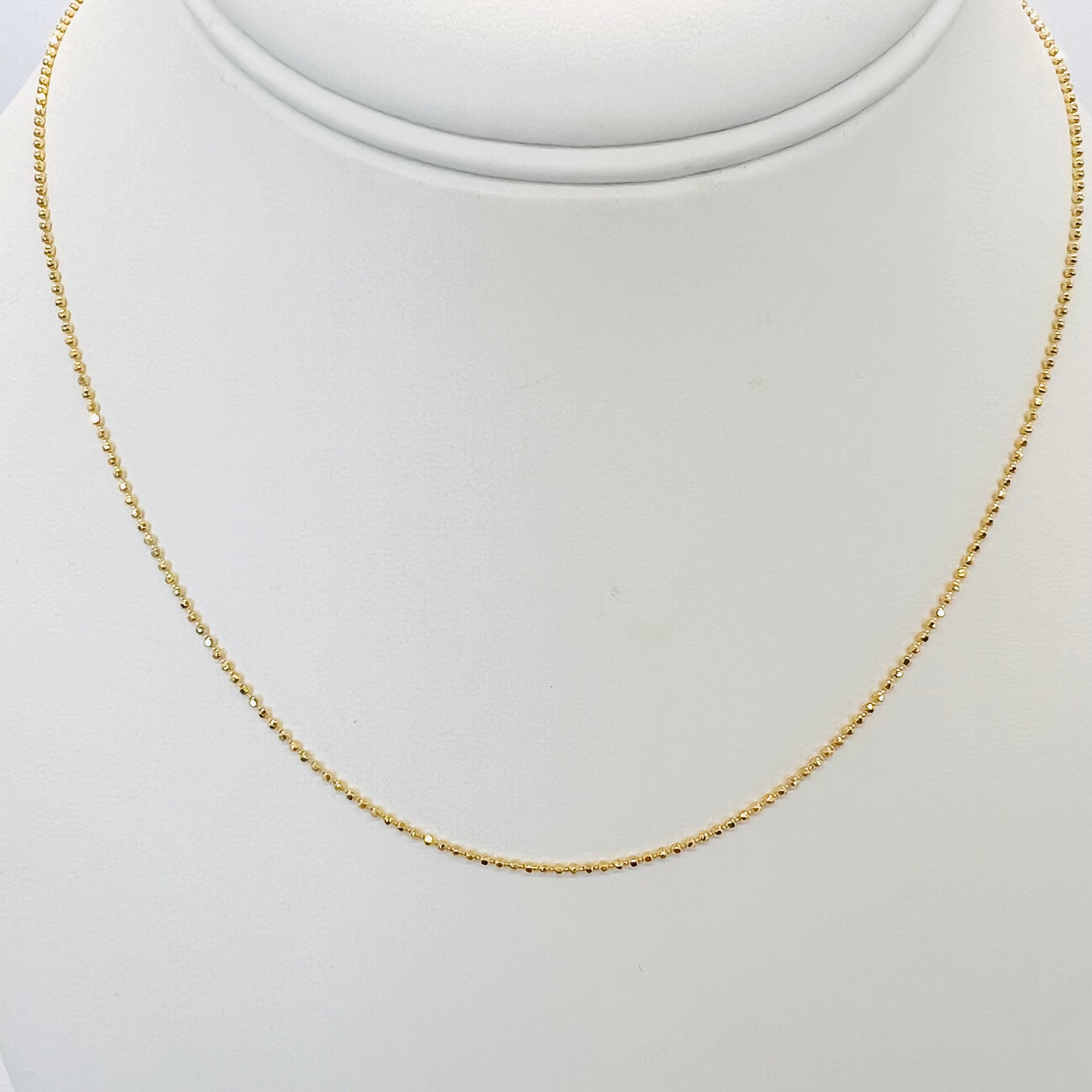 14k small ball chain necklace
