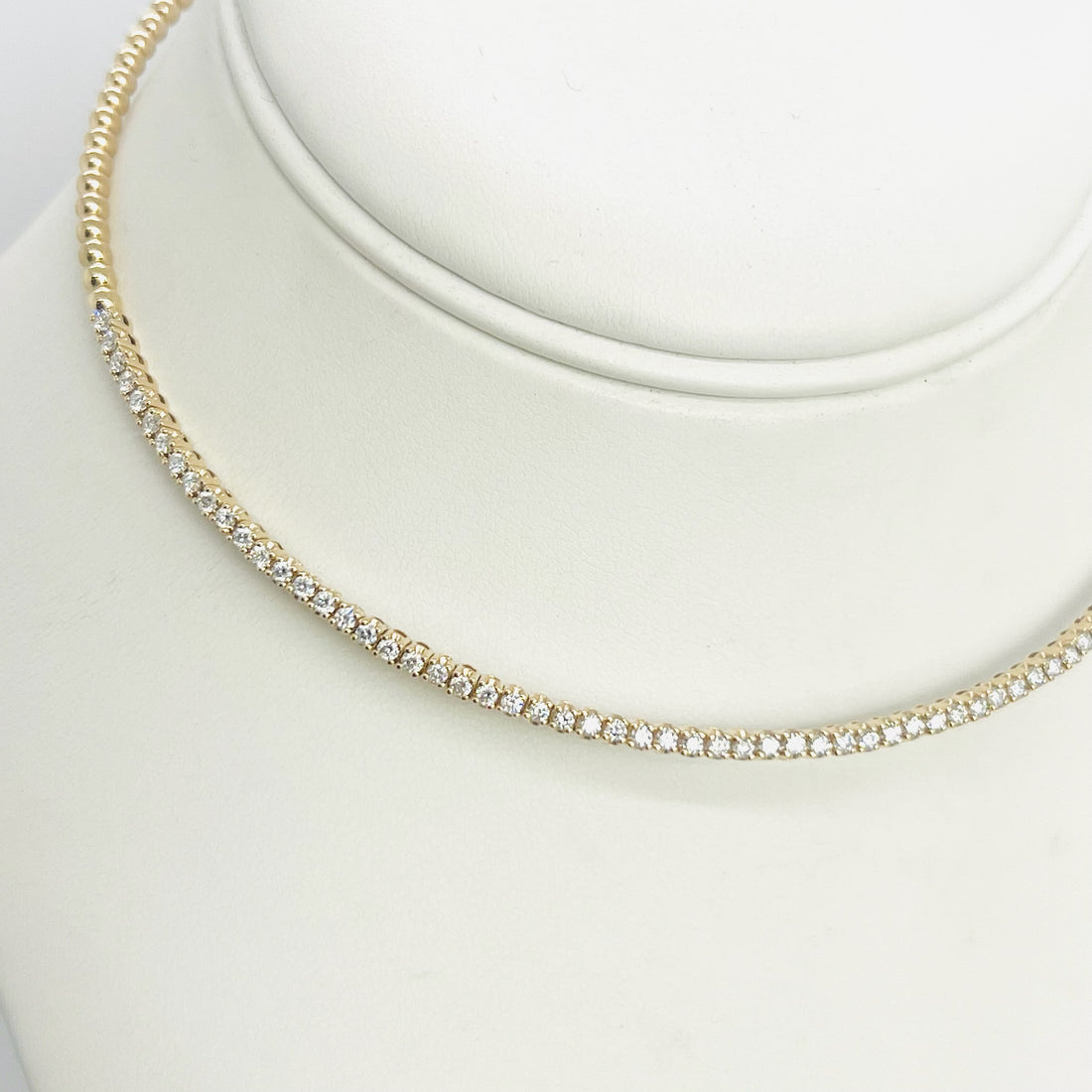 14kg flexible diamond tennis necklace