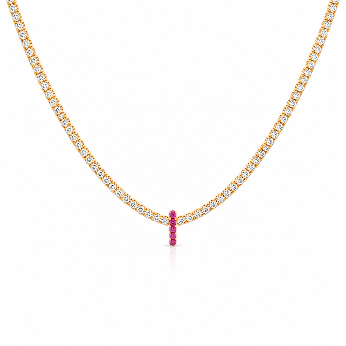 14k pink sapphire rondelle