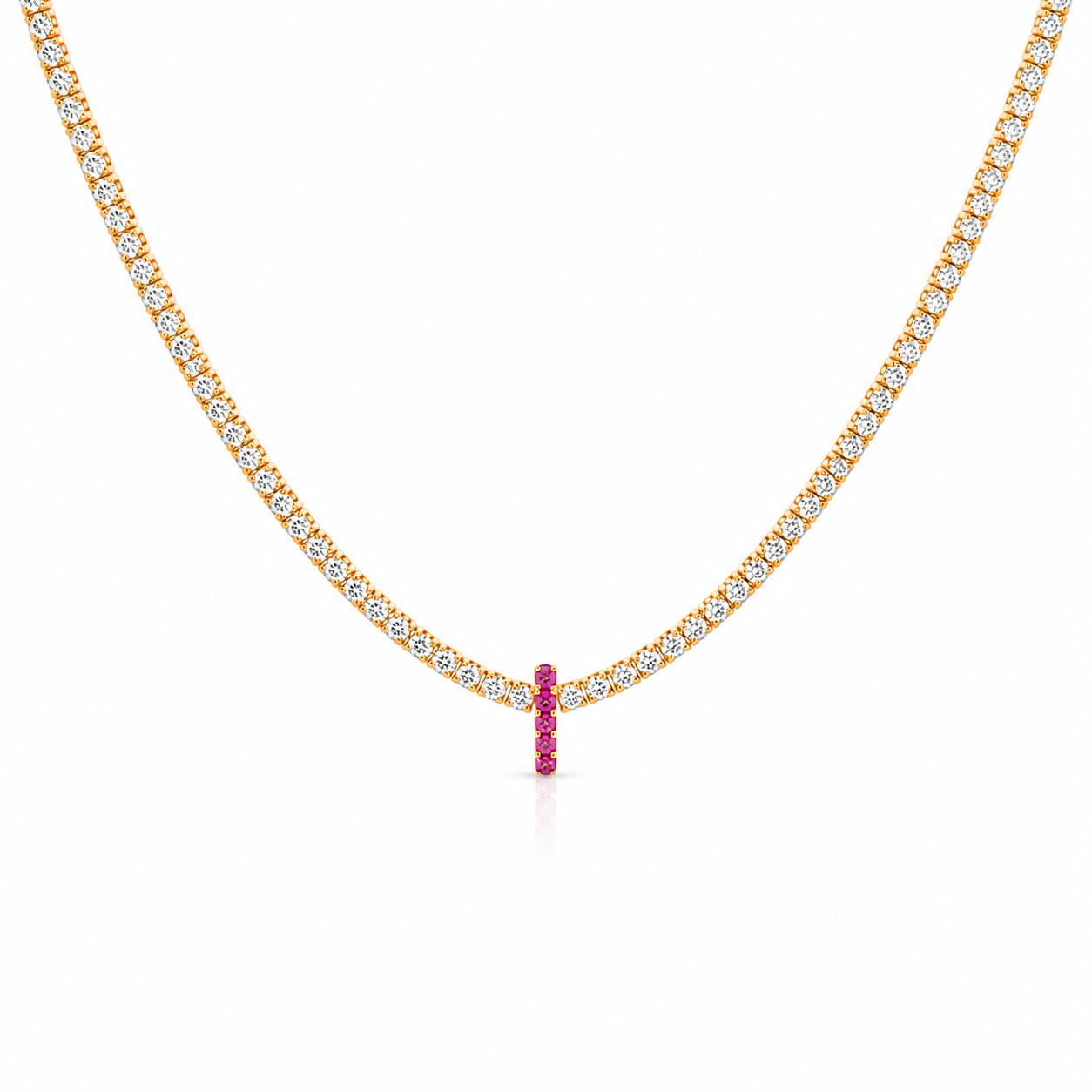 14k pink sapphire rondelle