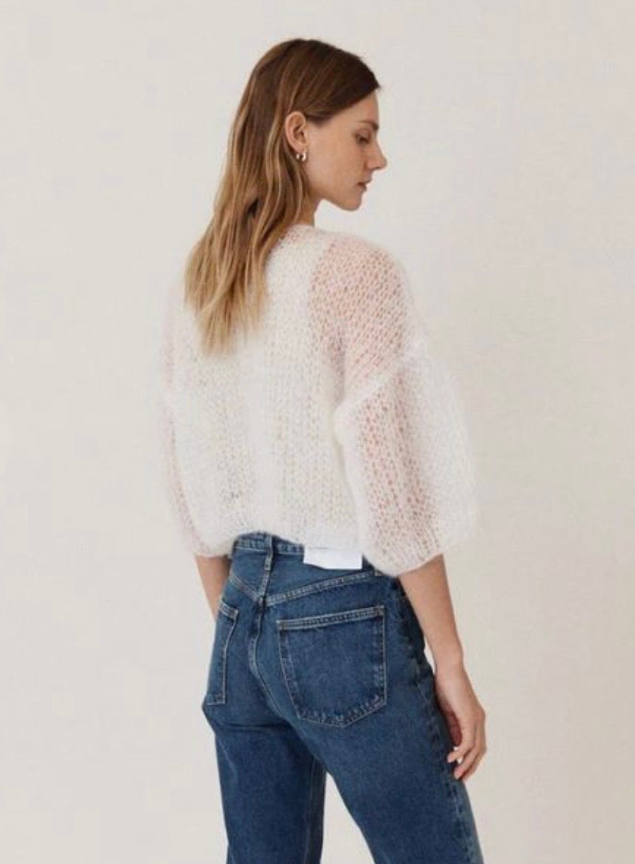 Mohair light bomber cardigan