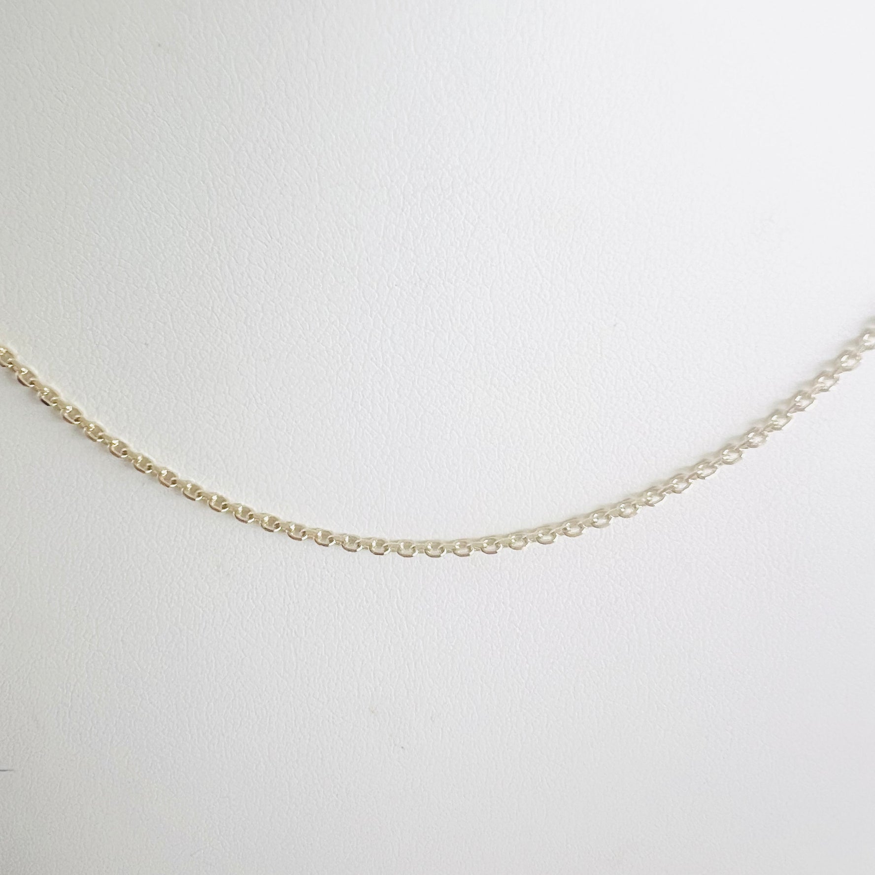 14k gold delicate paper clip chain