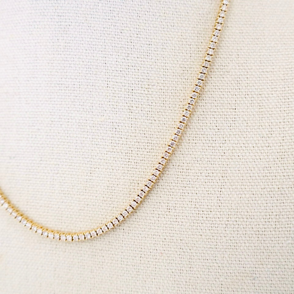 full length tennis necklace