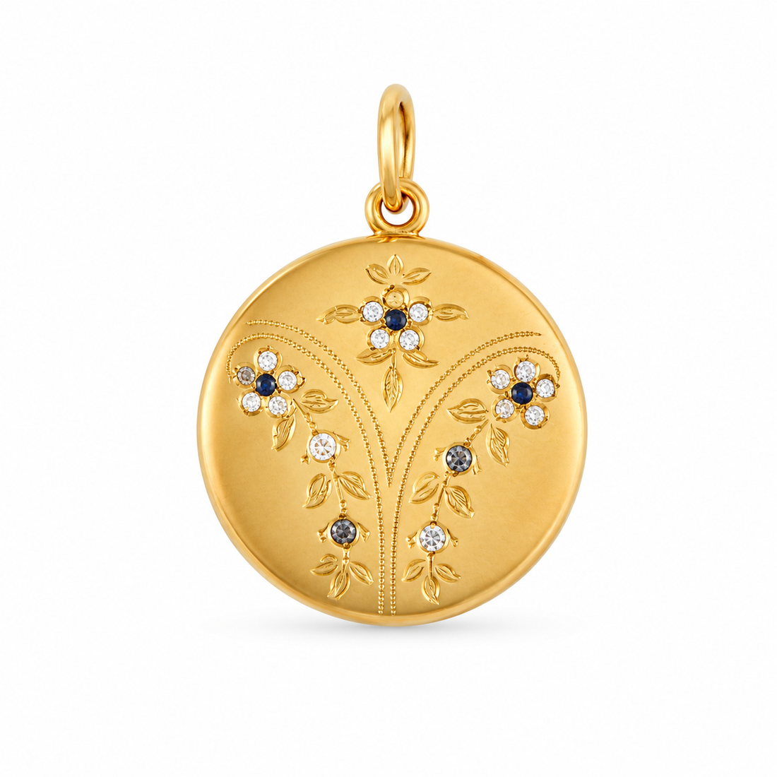 Vintage gold floral locket