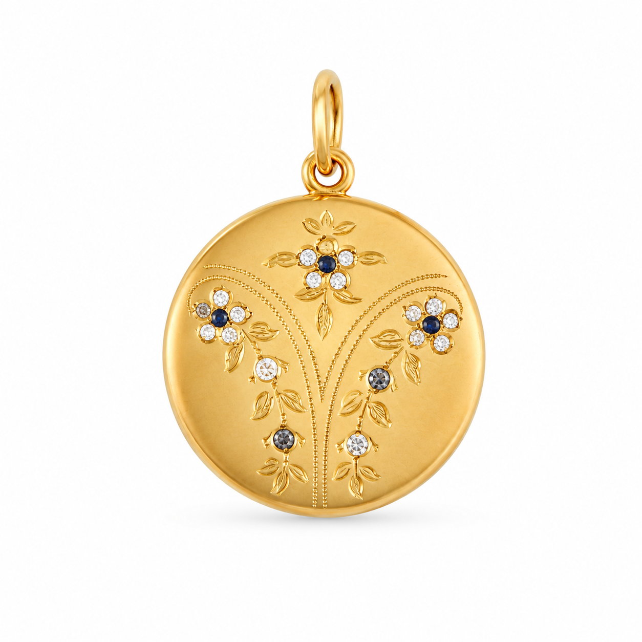 Vintage gold floral locket