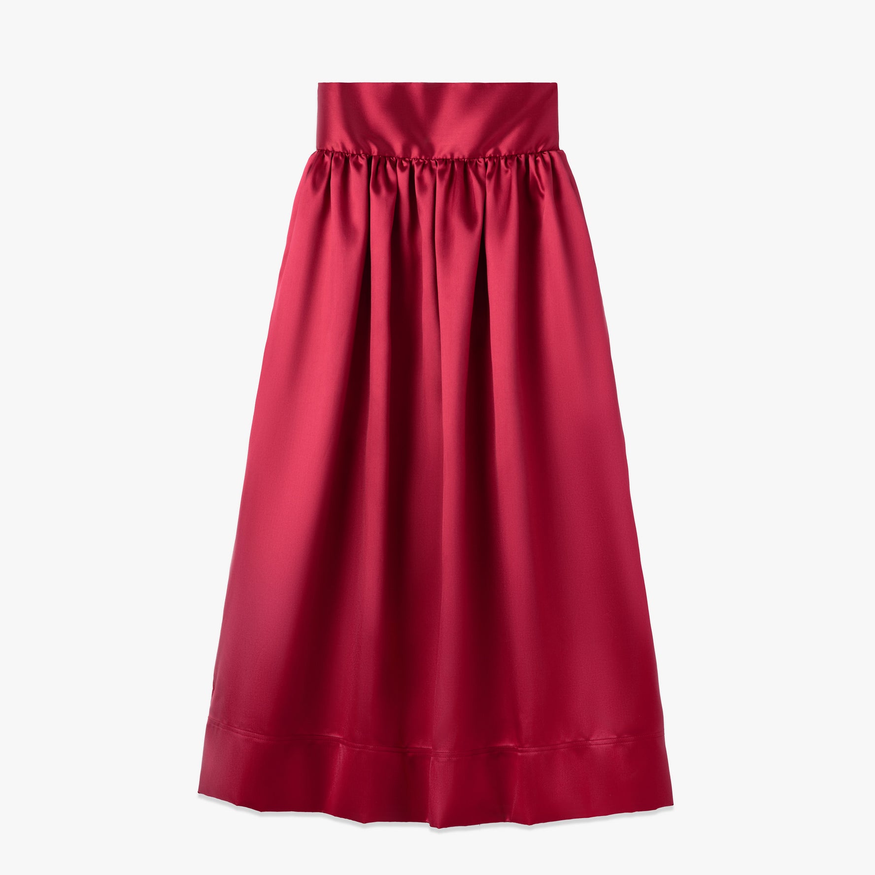 the BELLE pleated skirt in cranberry