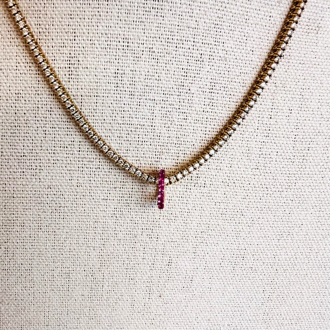 14k pink sapphire rondelle