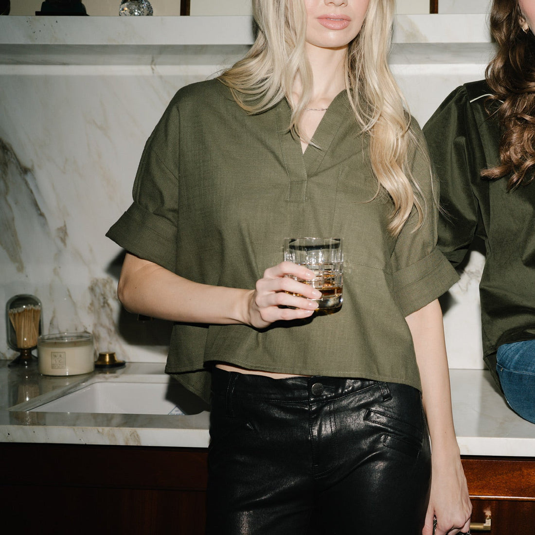 The ROSE Top in Olive