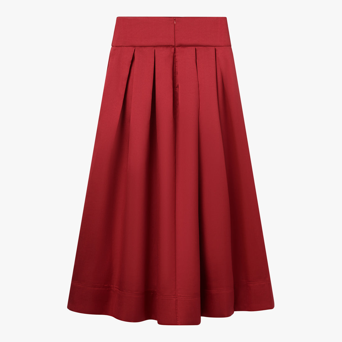 the BELLE pleated skirt in cranberry I
