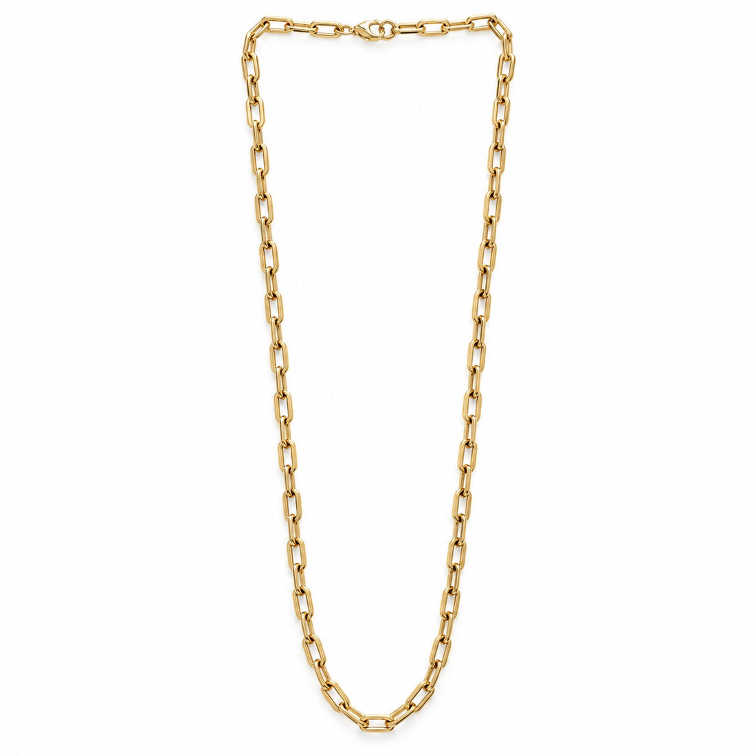 14K Gold Chunky Rectangular Link Chain Necklace by JAG Jewelry and Goods