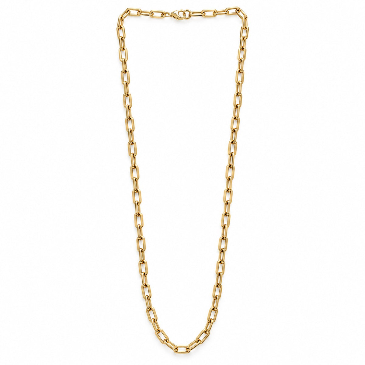 14K Gold Chunky Rectangular Link Chain Necklace by JAG Jewelry and Goods