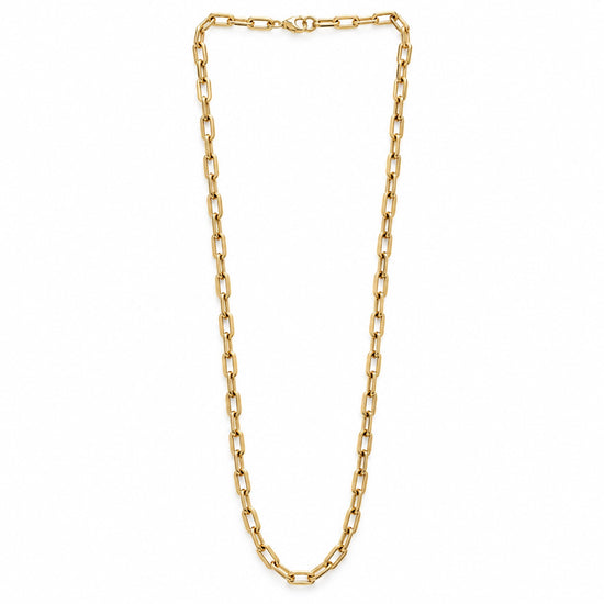 14K Gold Chunky Rectangular Link Chain Necklace by JAG Jewelry and Goods