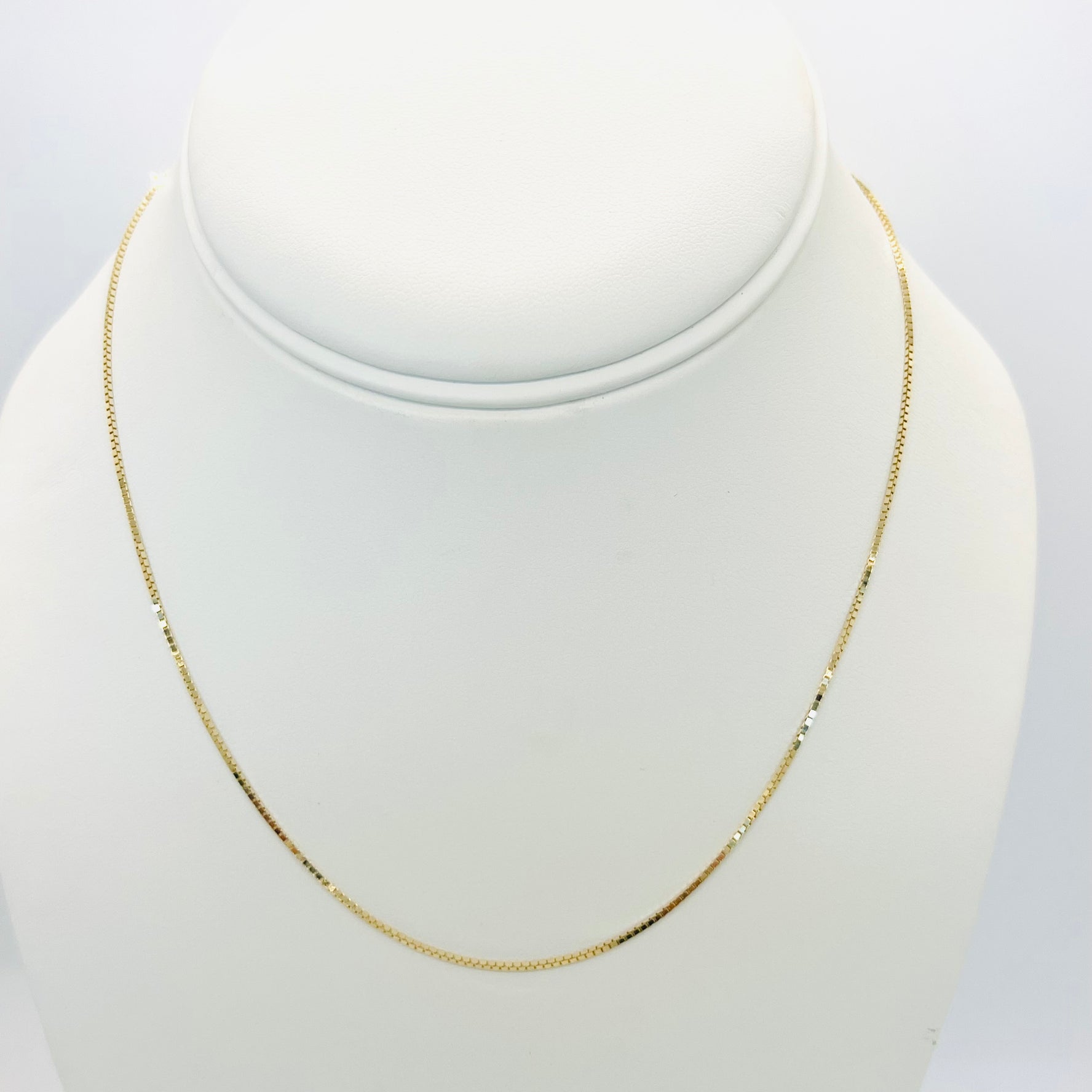 14k gold box chain necklace