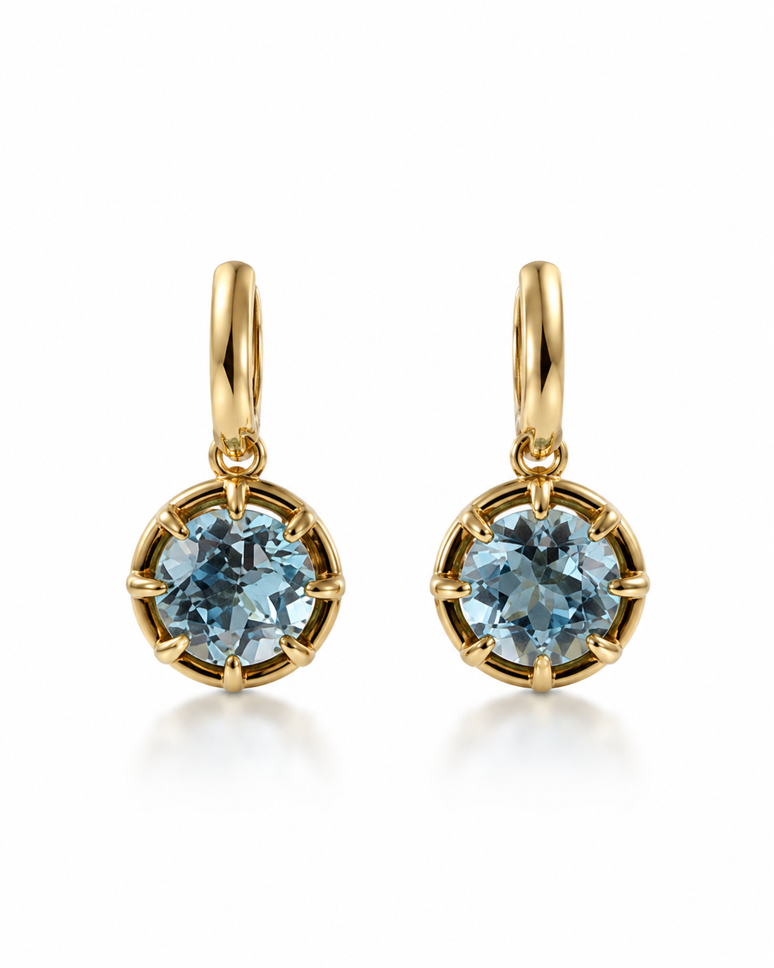 Women's 14K Gold Aquamarine Drop Earrings | JAG Jewelry and Goods