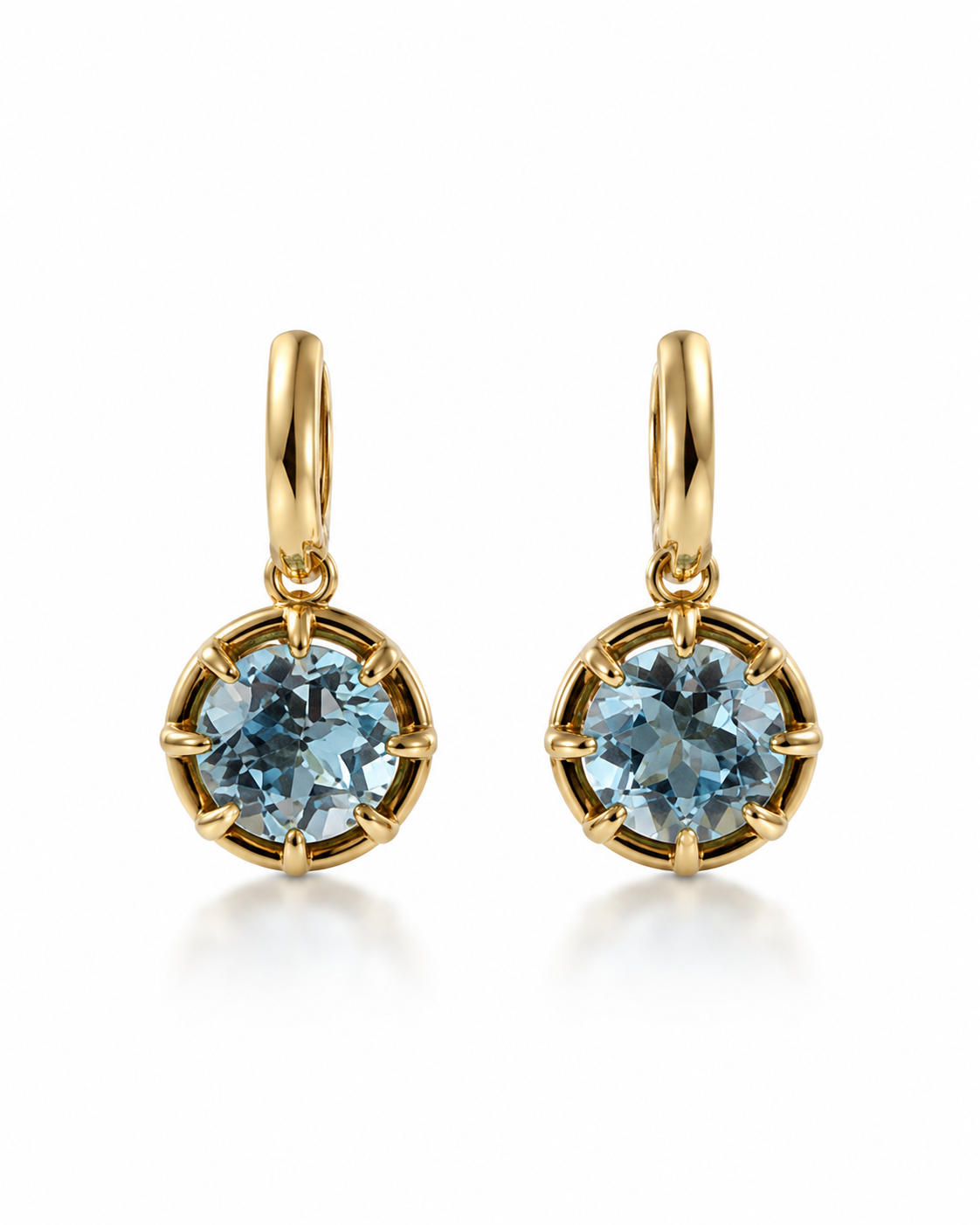 Women's 14K Gold Aquamarine Drop Earrings | JAG Jewelry and Goods