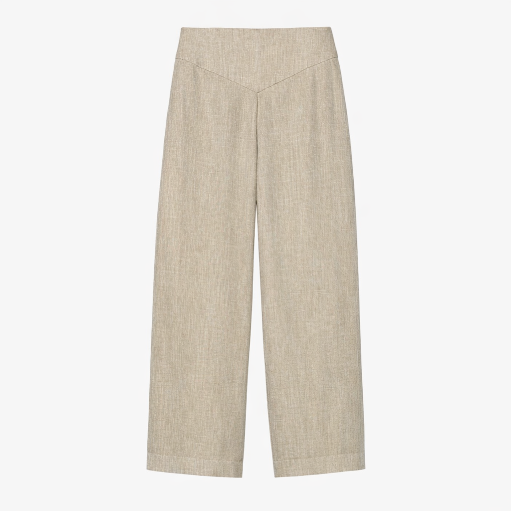 The BRENNA Pant in Tan Linen
