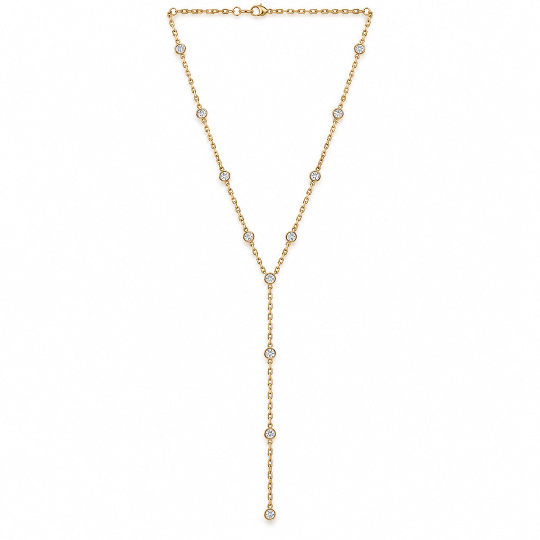 14K Gold Bezel Diamond Y-Drop Necklace, 1.82ctw by JAG Jewelry and Goods, alternate view
